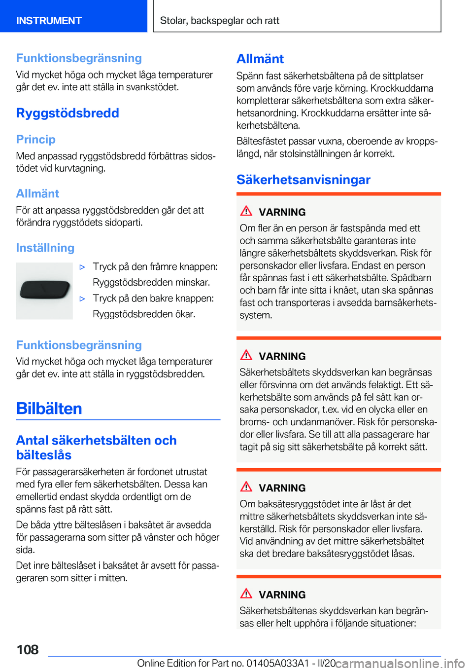 BMW M8 GRAN COUPE 2020  InstruktionsbÖcker (in Swedish) �F�u�n�k�t�i�o�n�s�b�e�g�r�ä�n�s�n�i�n�g
�V�i�d��m�y�c�k�e�t��h�