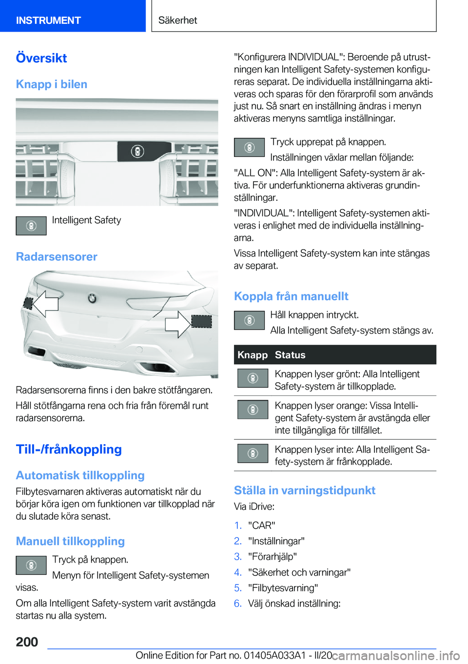 BMW M8 GRAN COUPE 2020  InstruktionsbÖcker (in Swedish) �
