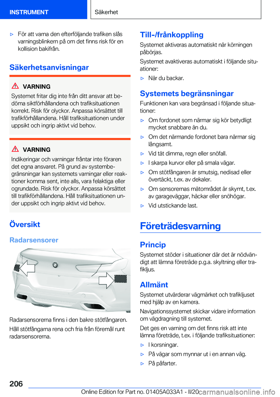 BMW M8 GRAN COUPE 2020  InstruktionsbÖcker (in Swedish) 'x�F�