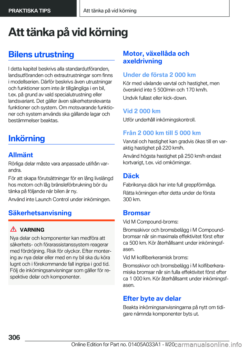 BMW M8 GRAN COUPE 2020  InstruktionsbÖcker (in Swedish) �A�t�t��t�ä�n�k�a��p�å��v�i�d��k�