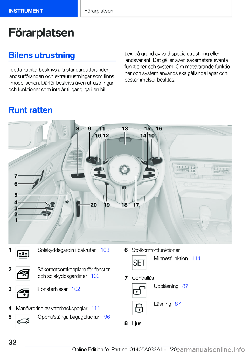 BMW M8 GRAN COUPE 2020  InstruktionsbÖcker (in Swedish) �F�