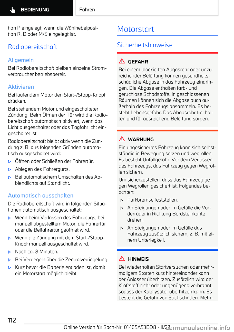 BMW X1 2022 Betriebsanleitungen (in German) tion P eingelegt, wenn die W BMW X1 2022 Betriebsanleitungen (in German) tion P eingelegt, wenn die W