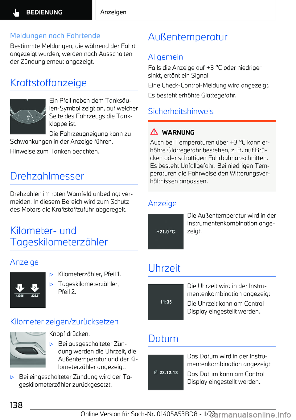 BMW X1 2022 Betriebsanleitungen (in German) Meldungen nach FahrtendeBestimmte Meldungen, die w BMW X1 2022 Betriebsanleitungen (in German) Meldungen nach FahrtendeBestimmte Meldungen, die w