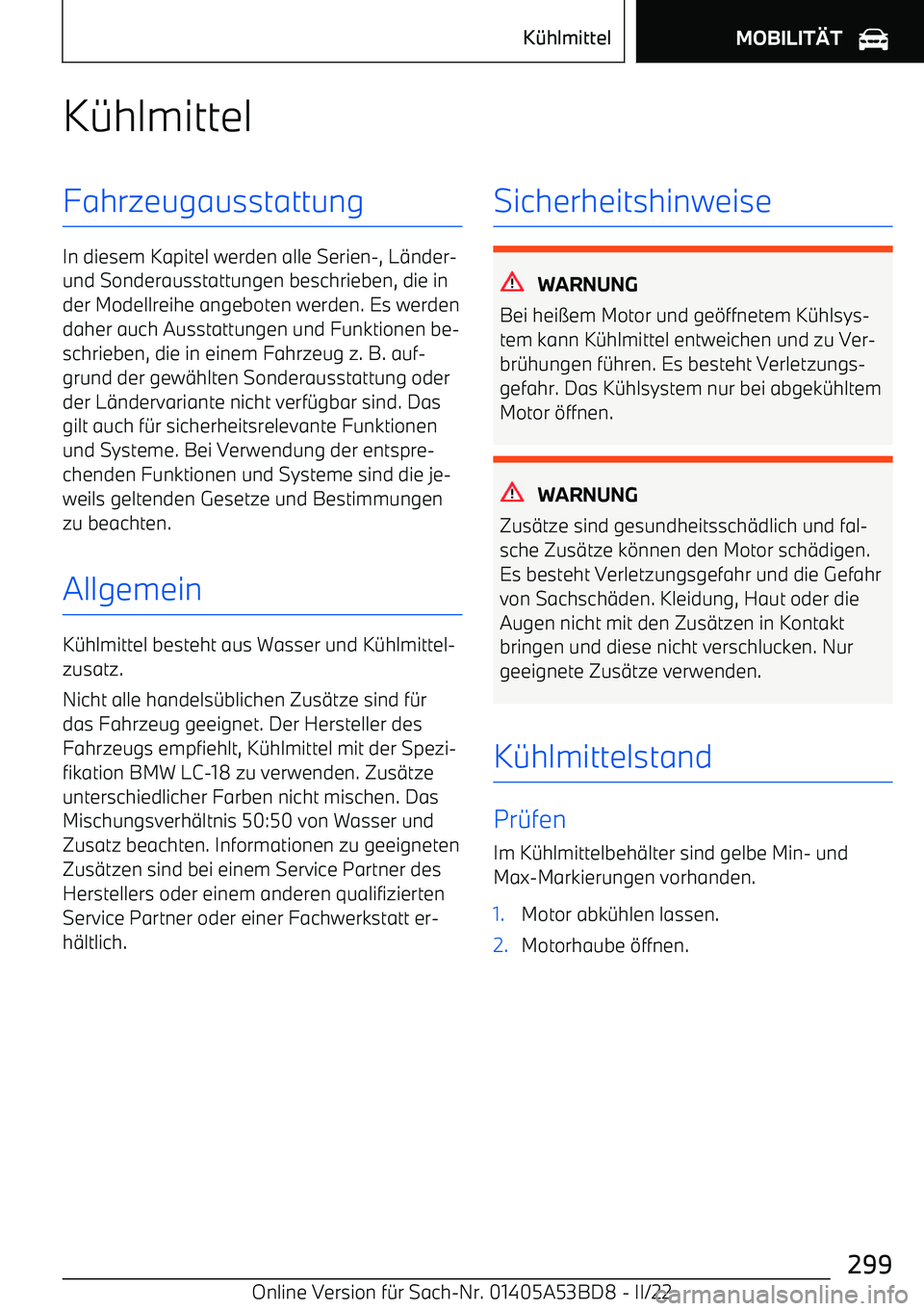 BMW X1 2022 Betriebsanleitungen (in German) K BMW X1 2022 Betriebsanleitungen (in German) K