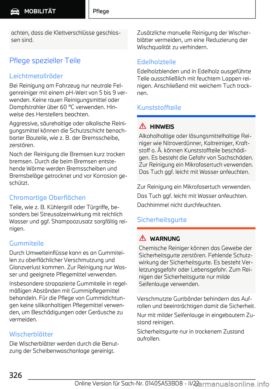 BMW X1 2022 Betriebsanleitungen (in German) achten, dass die Klettverschl BMW X1 2022 Betriebsanleitungen (in German) achten, dass die Klettverschl