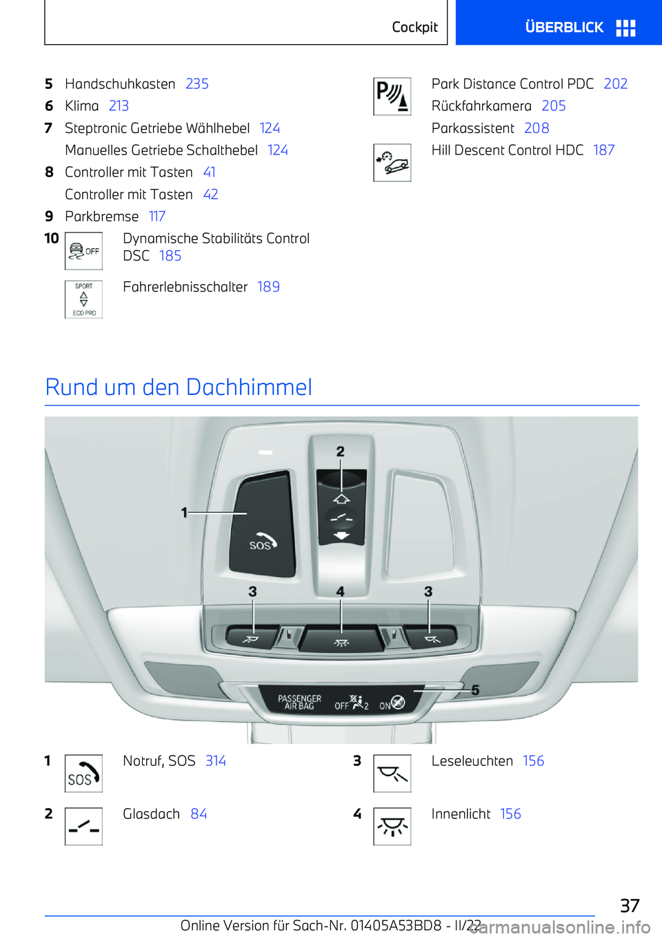 BMW X1 2022 Betriebsanleitungen (in German) 5Handschuhkasten 2356Klima 2137Steptronic Getriebe W BMW X1 2022 Betriebsanleitungen (in German) 5Handschuhkasten 2356Klima 2137Steptronic Getriebe W