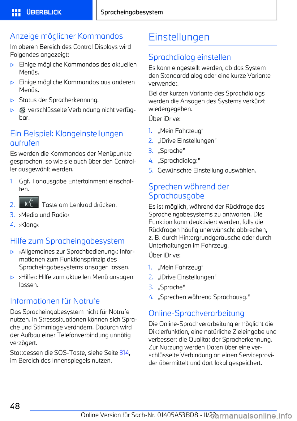 BMW X1 2022  Betriebsanleitungen (in German) Anzeige m