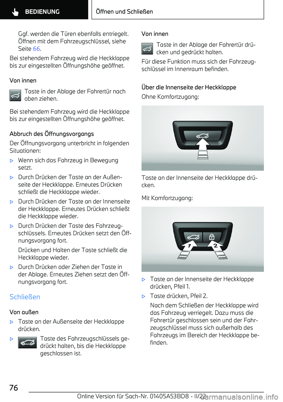 BMW X1 2022  Betriebsanleitungen (in German) Ggf. werden die T
