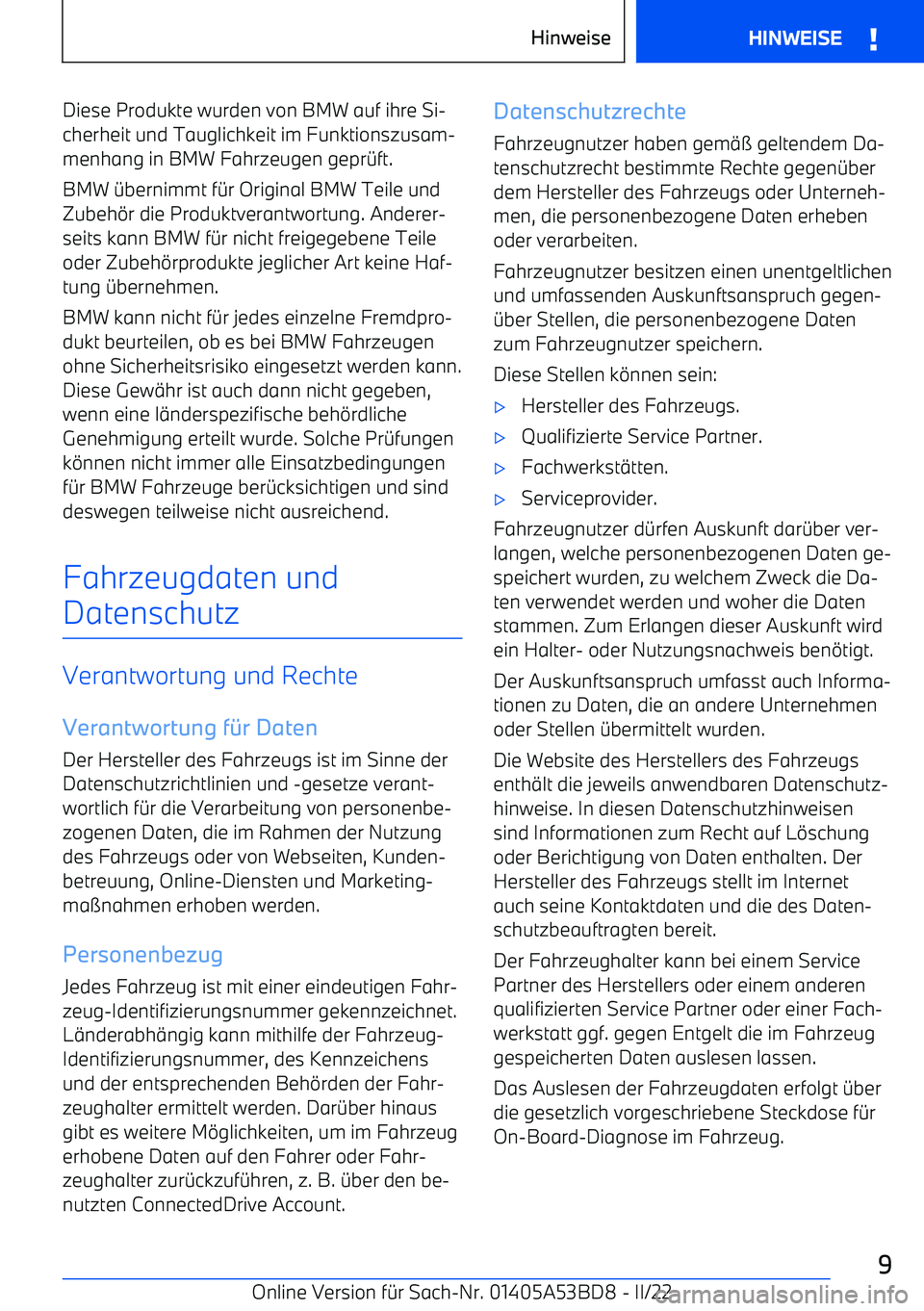 BMW X1 2022 Betriebsanleitungen (in German) Diese Produkte wurden von BMW auf ihre Si BMW X1 2022 Betriebsanleitungen (in German) Diese Produkte wurden von BMW auf ihre Si