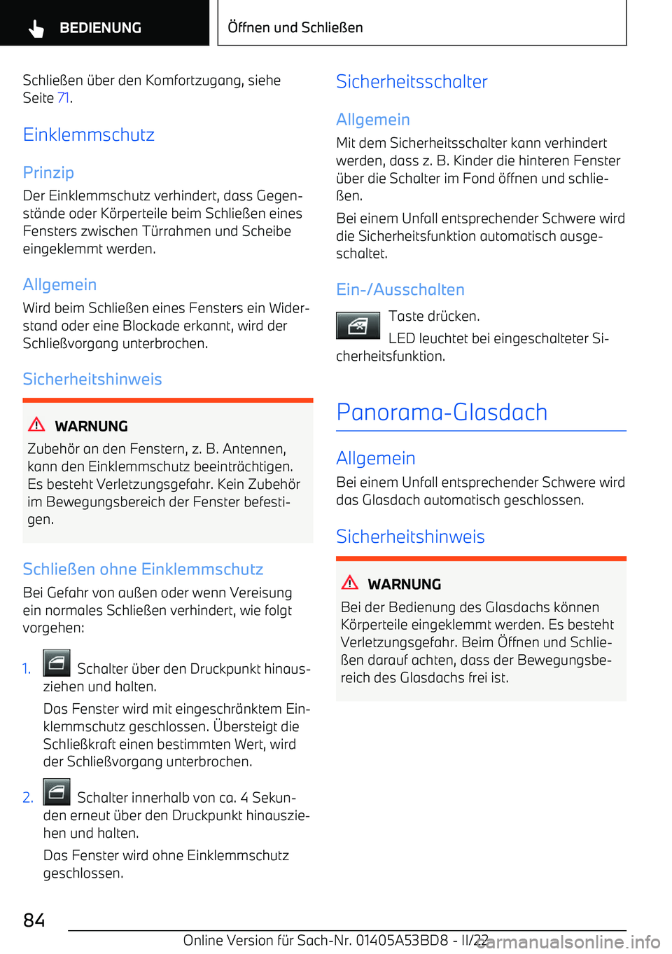 BMW X1 2022  Betriebsanleitungen (in German) Schlie