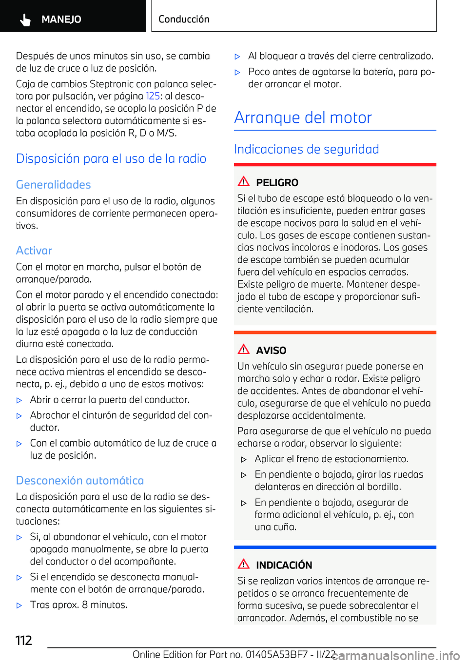 BMW X1 2022 Manuales de Empleo (in Spanish) Despu BMW X1 2022 Manuales de Empleo (in Spanish) Despu