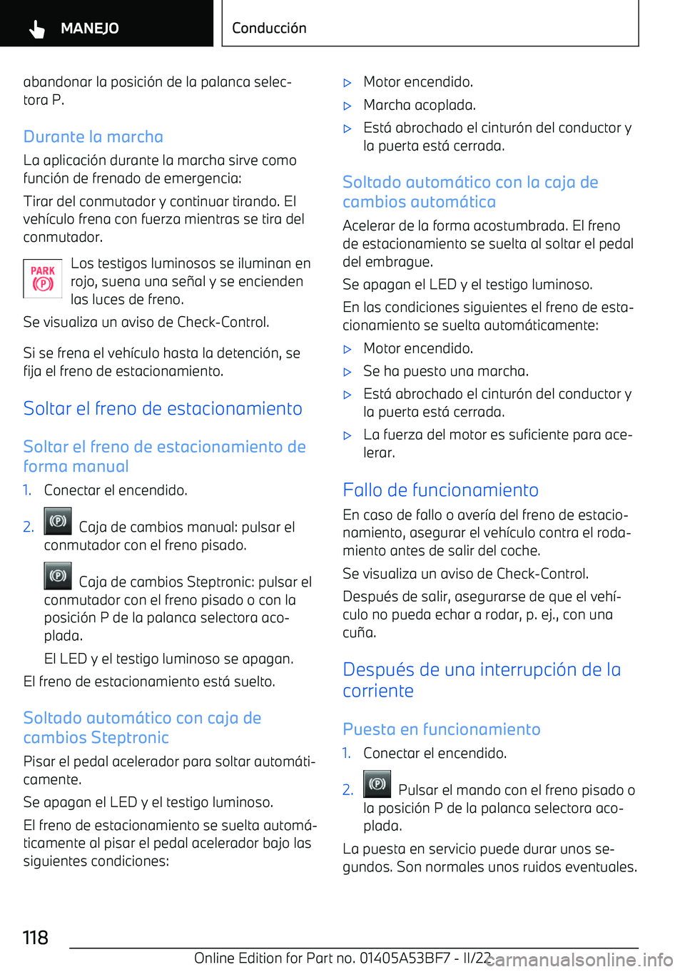 BMW X1 2022 Manuales de Empleo (in Spanish) abandonar la posici BMW X1 2022 Manuales de Empleo (in Spanish) abandonar la posici