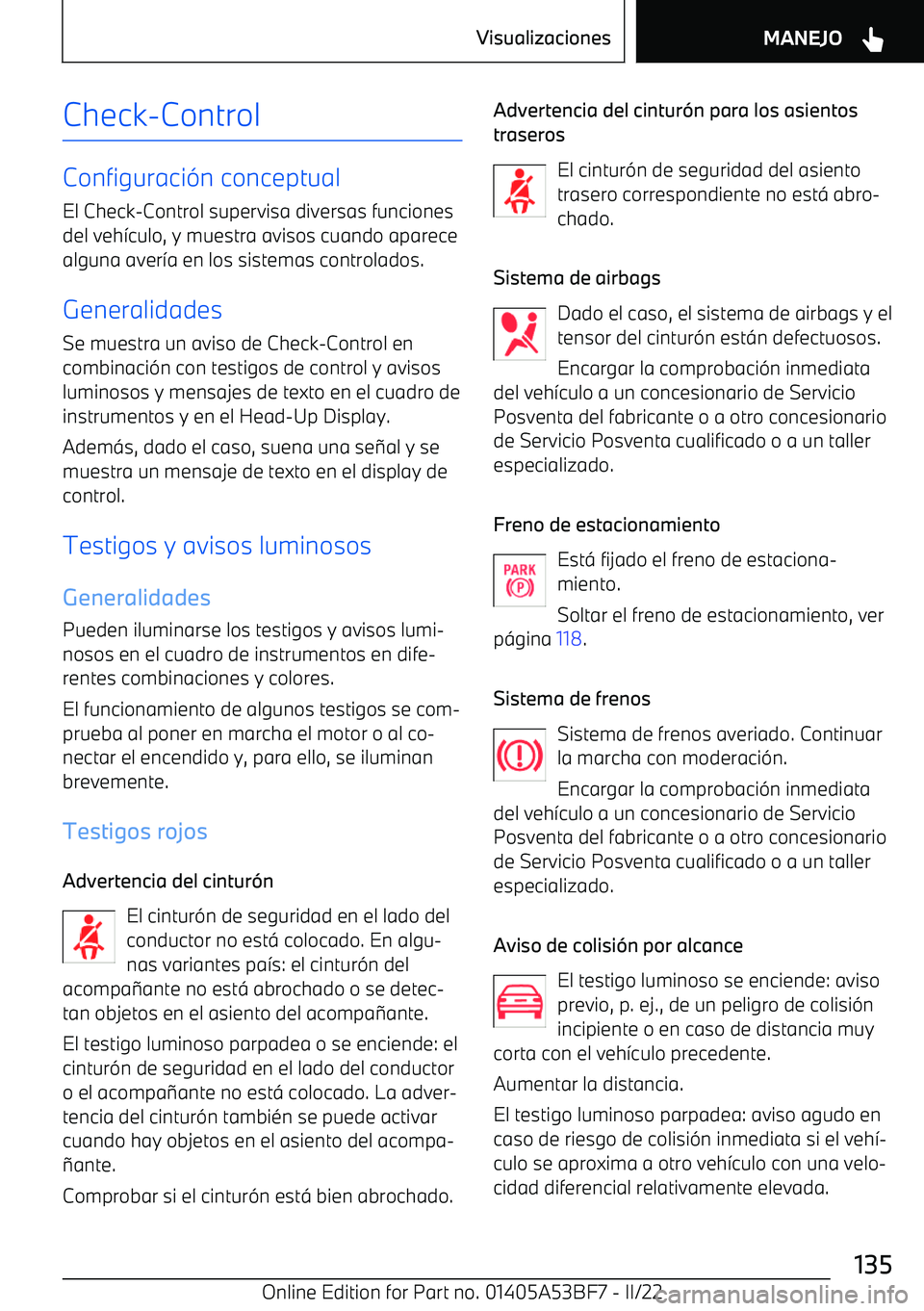 BMW X1 2022 Manuales de Empleo (in Spanish) Check BMW X1 2022 Manuales de Empleo (in Spanish) Check