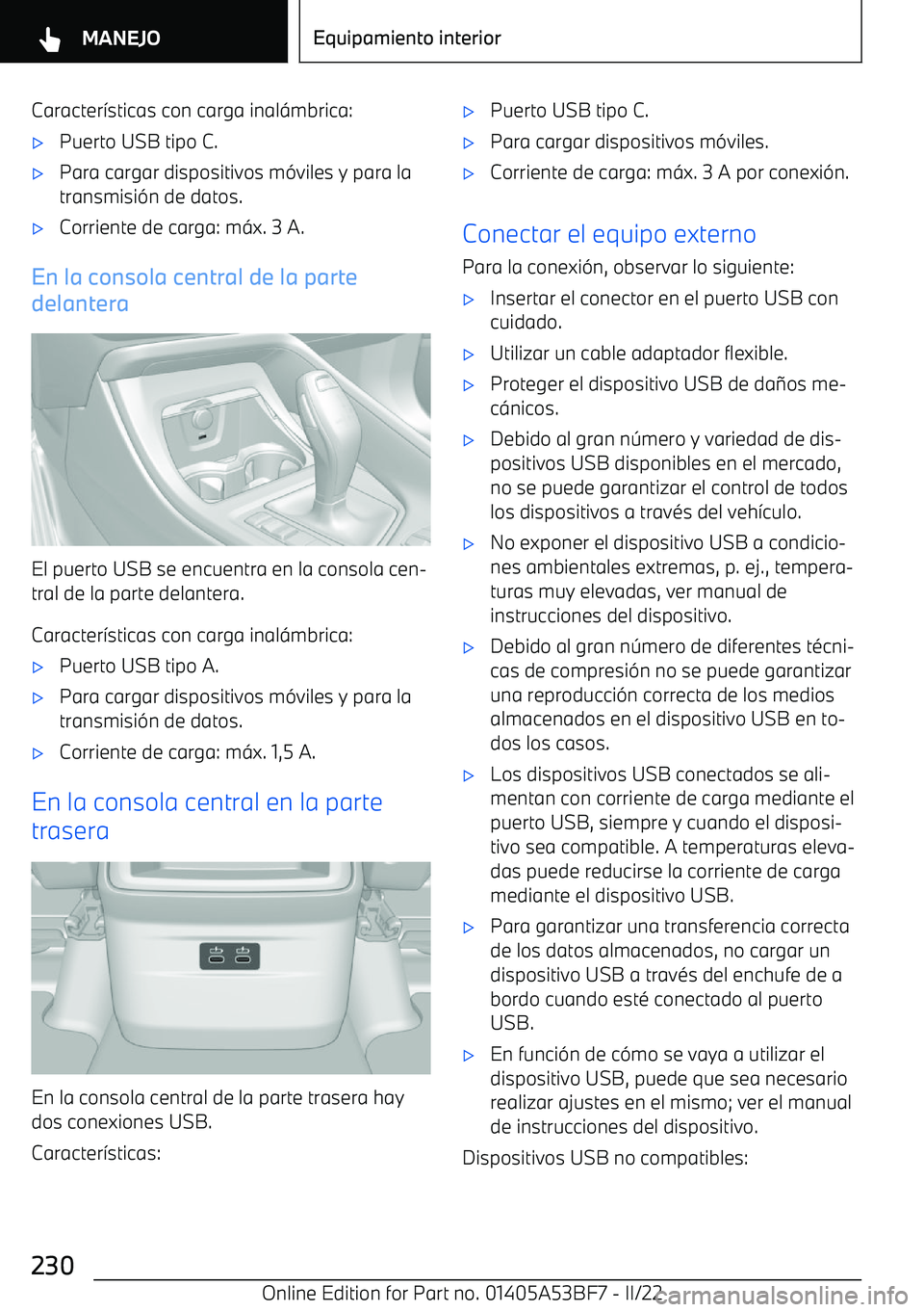 BMW X1 2022  Manuales de Empleo (in Spanish) Caracter