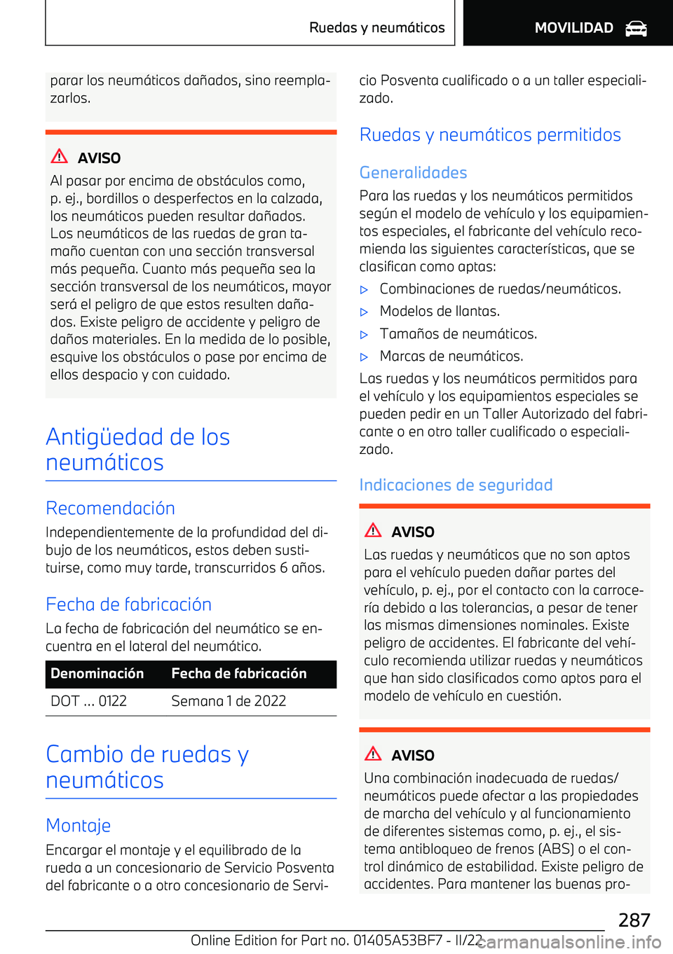BMW X1 2022 Manuales de Empleo (in Spanish) parar los neum BMW X1 2022 Manuales de Empleo (in Spanish) parar los neum