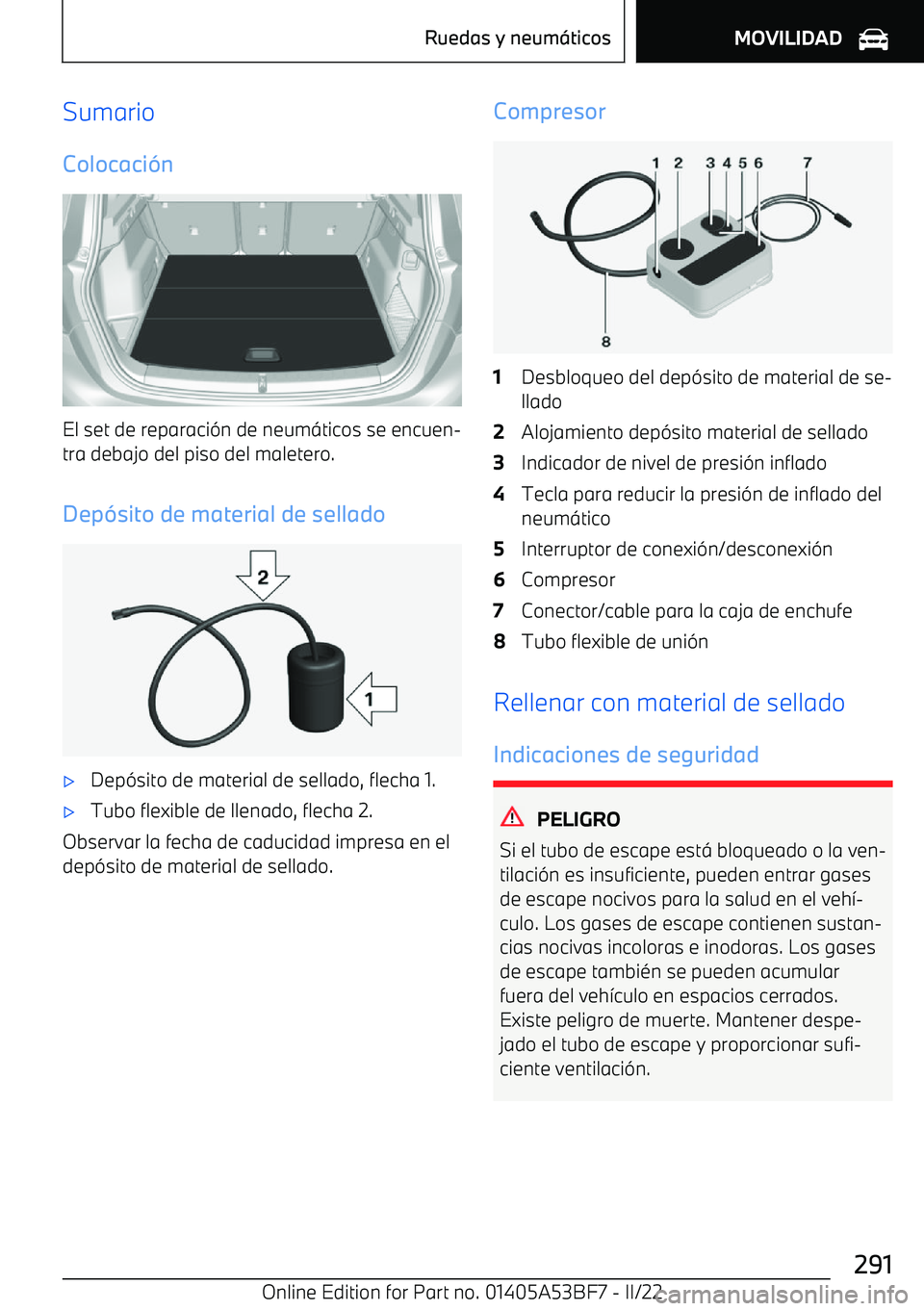 BMW X1 2022 Manuales de Empleo (in Spanish) SumarioColocaci BMW X1 2022 Manuales de Empleo (in Spanish) SumarioColocaci