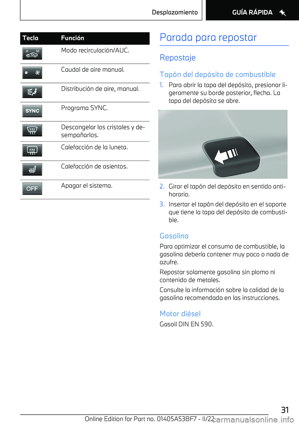 BMW X1 2022 Manuales de Empleo (in Spanish) TeclaFunci BMW X1 2022 Manuales de Empleo (in Spanish) TeclaFunci