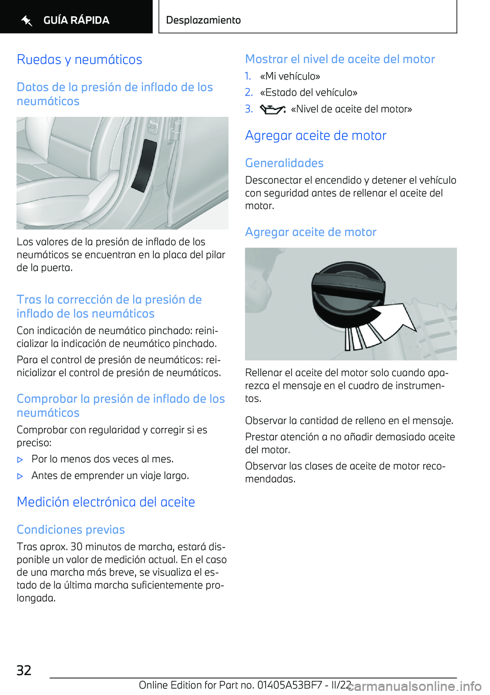 BMW X1 2022 Manuales de Empleo (in Spanish) Ruedas y neum BMW X1 2022 Manuales de Empleo (in Spanish) Ruedas y neum