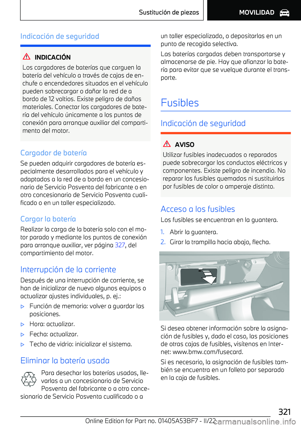 BMW X1 2022 Manuales de Empleo (in Spanish) Indicaci BMW X1 2022 Manuales de Empleo (in Spanish) Indicaci