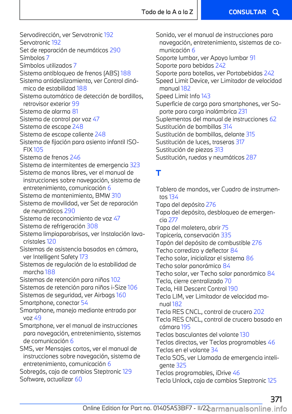 BMW X1 2022  Manuales de Empleo (in Spanish) Servodirecci