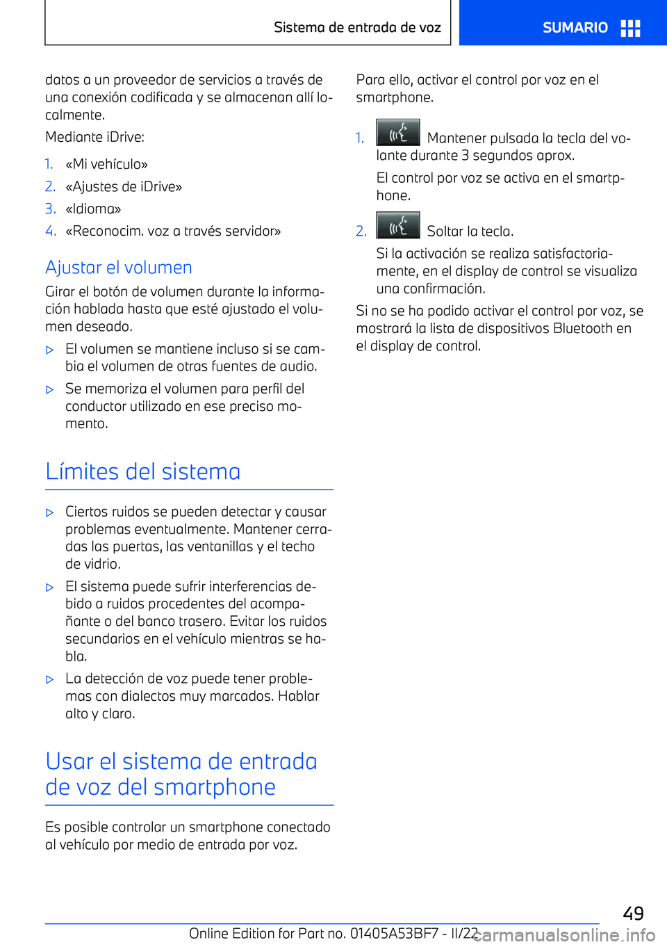 BMW X1 2022 Manuales de Empleo (in Spanish) datos a un proveedor de servicios a trav BMW X1 2022 Manuales de Empleo (in Spanish) datos a un proveedor de servicios a trav