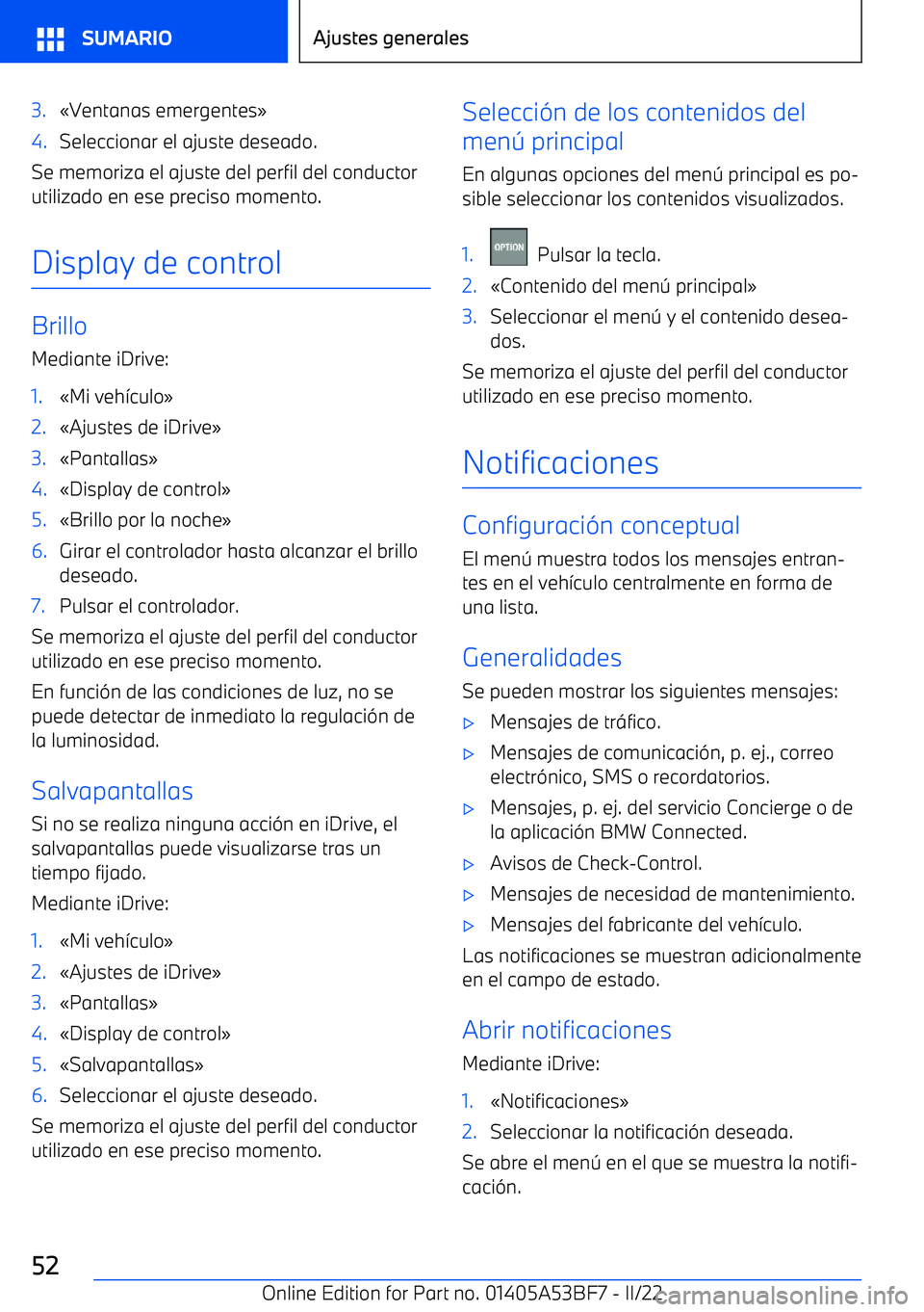 BMW X1 2022 Manuales de Empleo (in Spanish) 3. BMW X1 2022 Manuales de Empleo (in Spanish) 3.