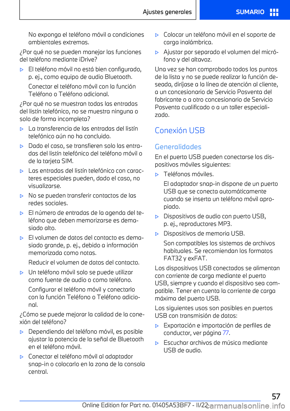 BMW X1 2022 Manuales de Empleo (in Spanish) No exponga el tel BMW X1 2022 Manuales de Empleo (in Spanish) No exponga el tel