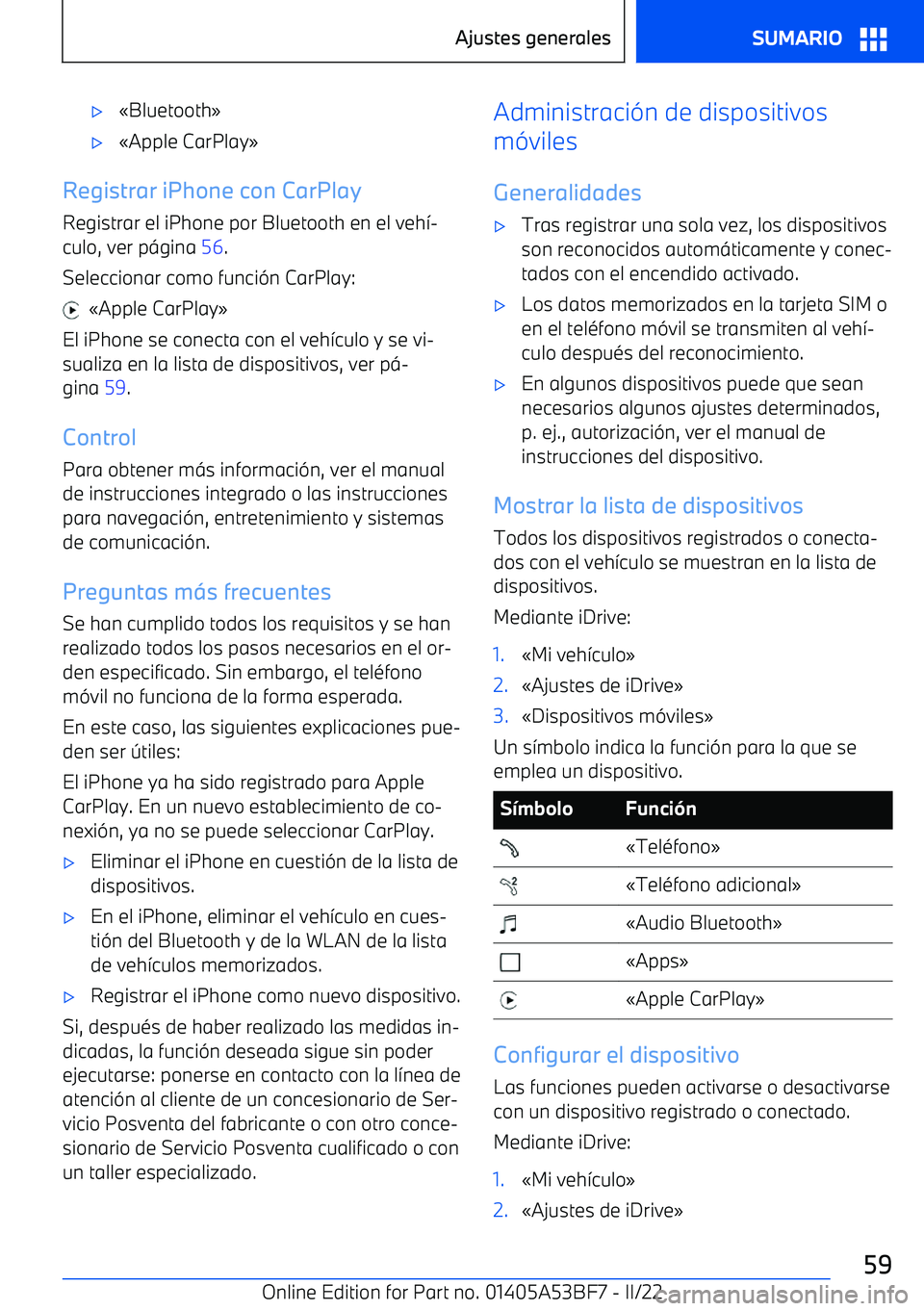 BMW X1 2022 Manuales de Empleo (in Spanish) BMW X1 2022 Manuales de Empleo (in Spanish)