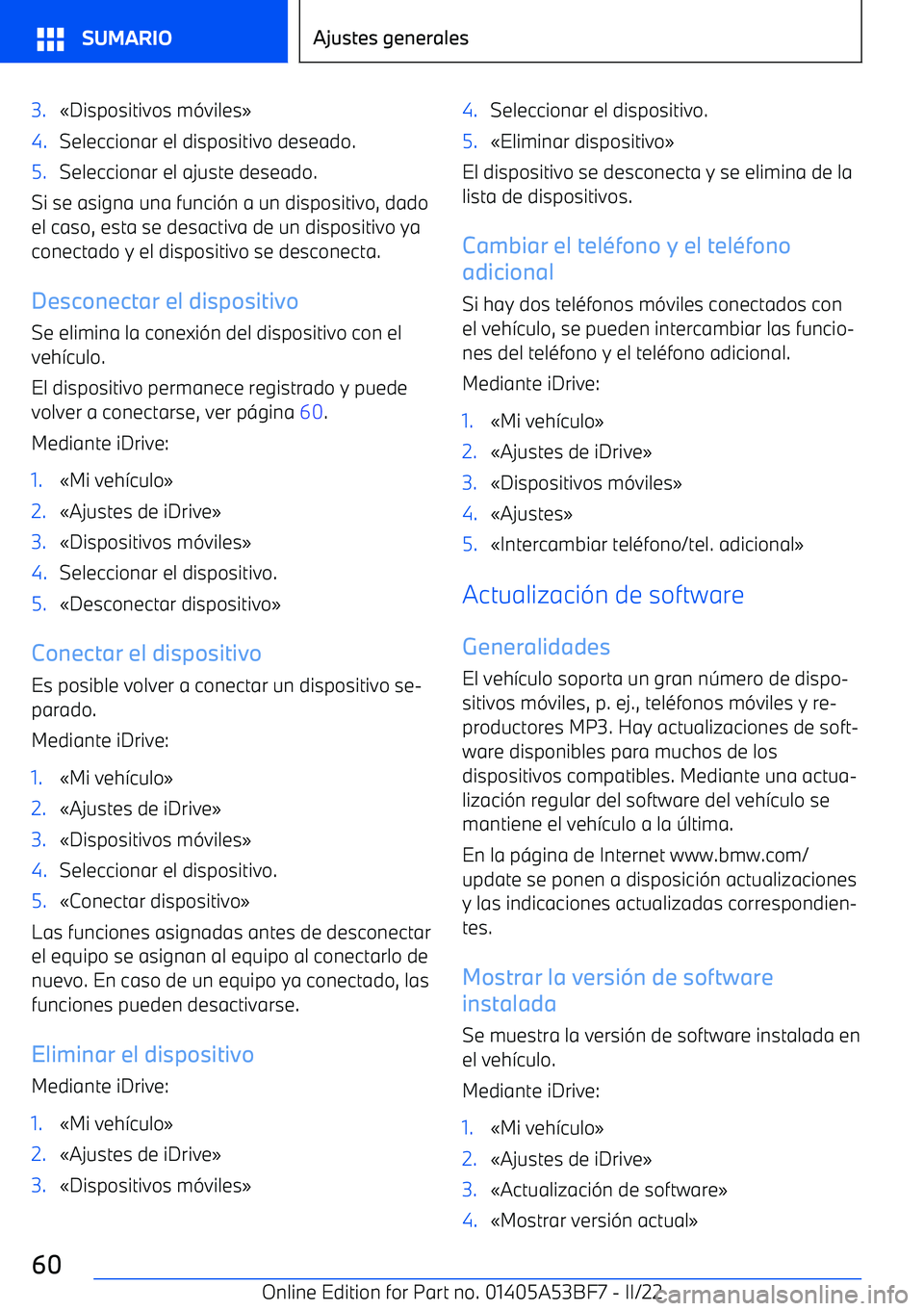 BMW X1 2022 Manuales de Empleo (in Spanish) 3. BMW X1 2022 Manuales de Empleo (in Spanish) 3.