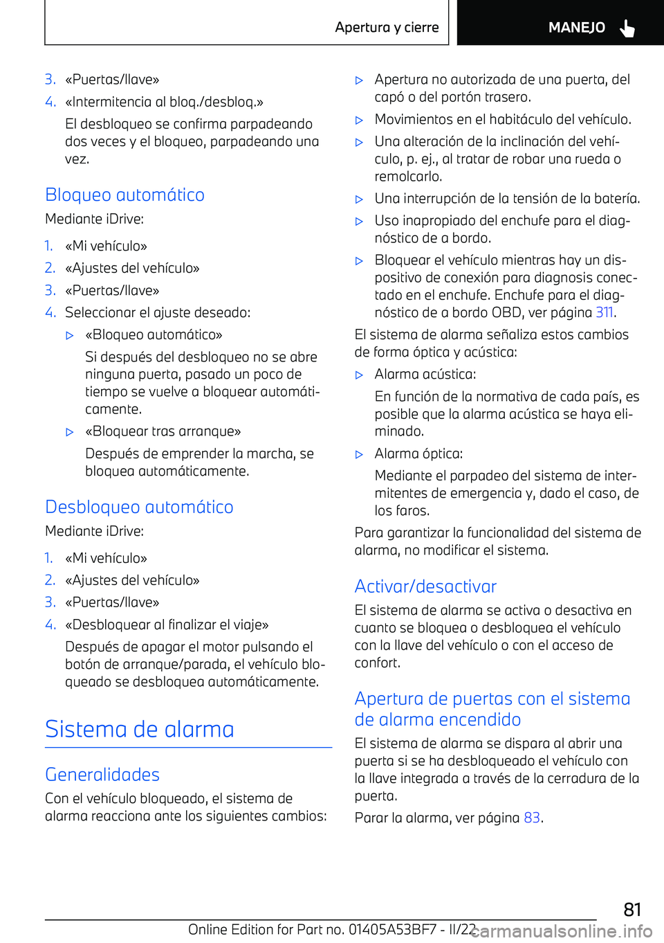 BMW X1 2022 Manuales de Empleo (in Spanish) 3. BMW X1 2022 Manuales de Empleo (in Spanish) 3.