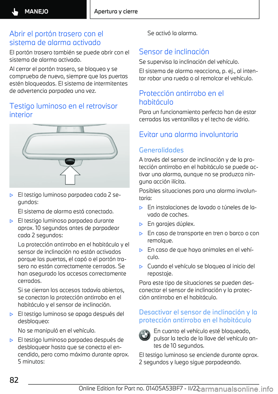 BMW X1 2022 Manuales de Empleo (in Spanish) Abrir el port BMW X1 2022 Manuales de Empleo (in Spanish) Abrir el port
