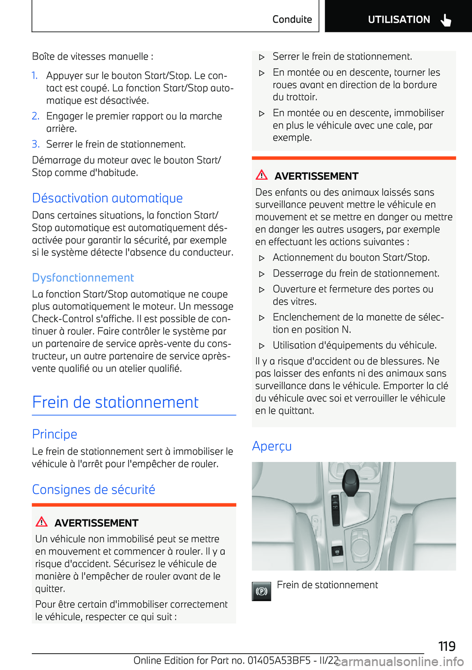 BMW X1 2022 Notices Demploi (in French) Bo BMW X1 2022 Notices Demploi (in French) Bo