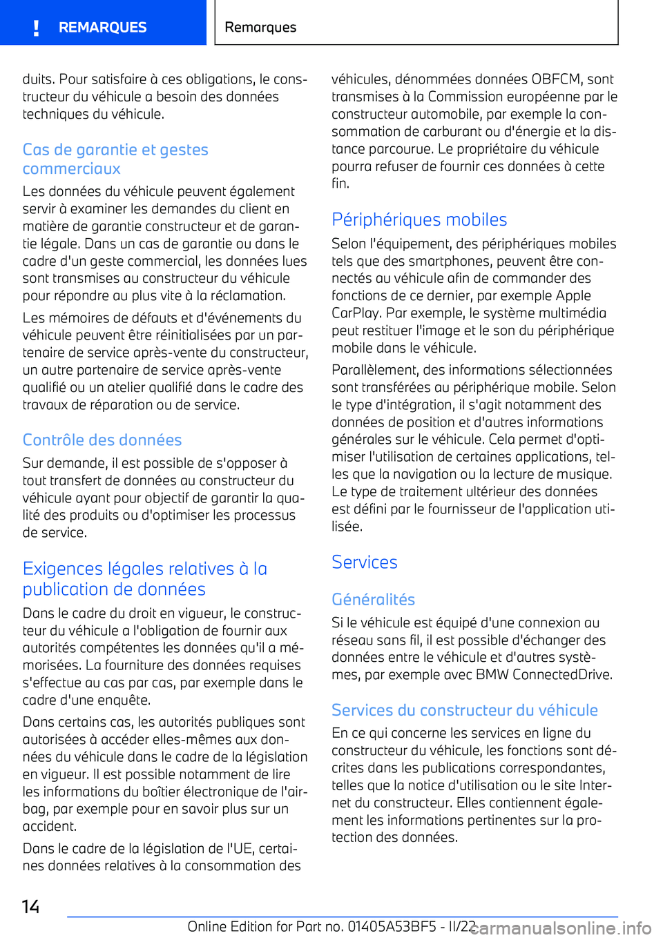 BMW X1 2022 Notices Demploi (in French) duits. Pour satisfaire BMW X1 2022 Notices Demploi (in French) duits. Pour satisfaire