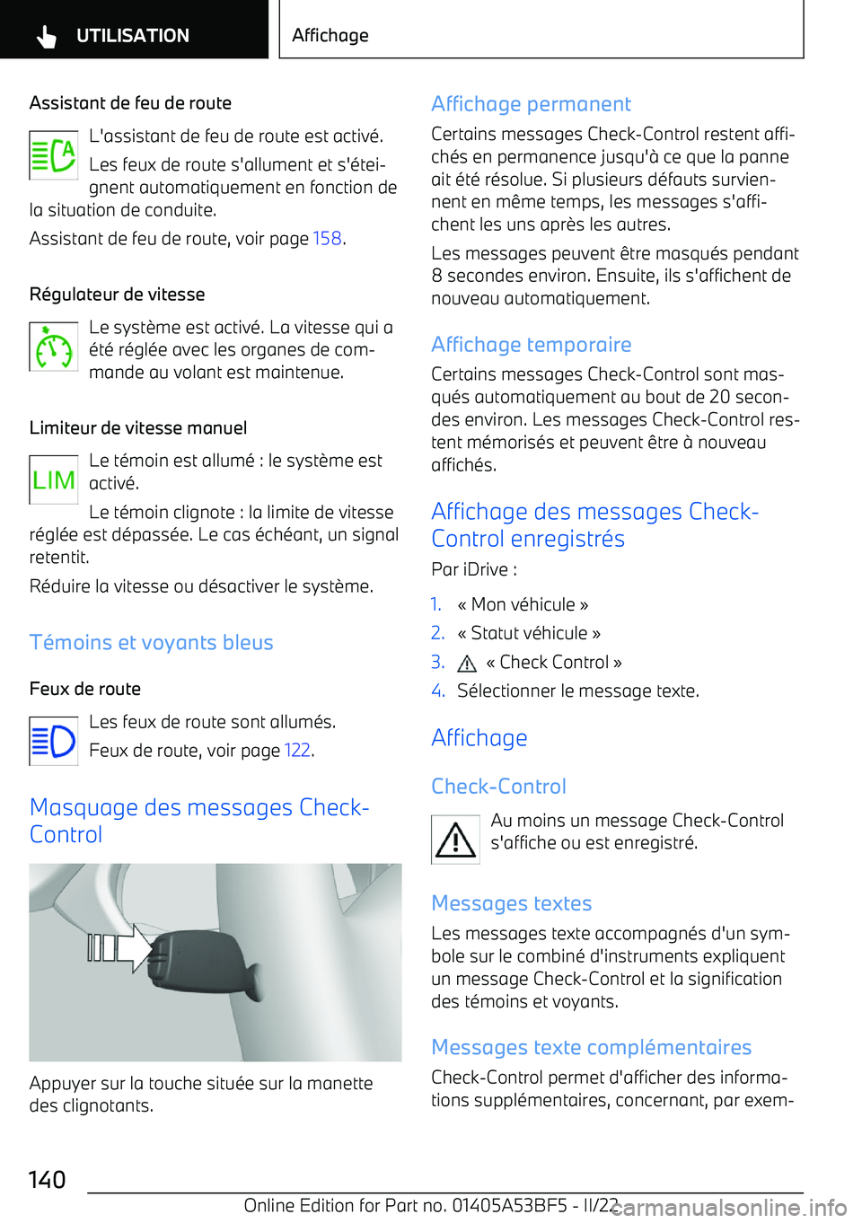 BMW X1 2022 Notices Demploi (in French) Assistant de feu de routeL BMW X1 2022 Notices Demploi (in French) Assistant de feu de routeL