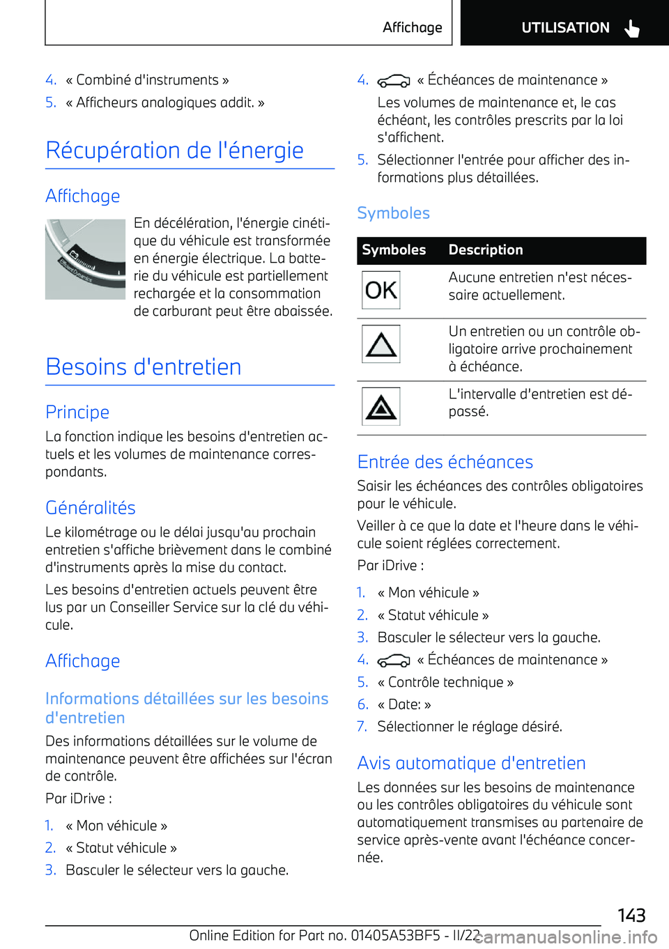 BMW X1 2022 Notices Demploi (in French) 4. BMW X1 2022 Notices Demploi (in French) 4.