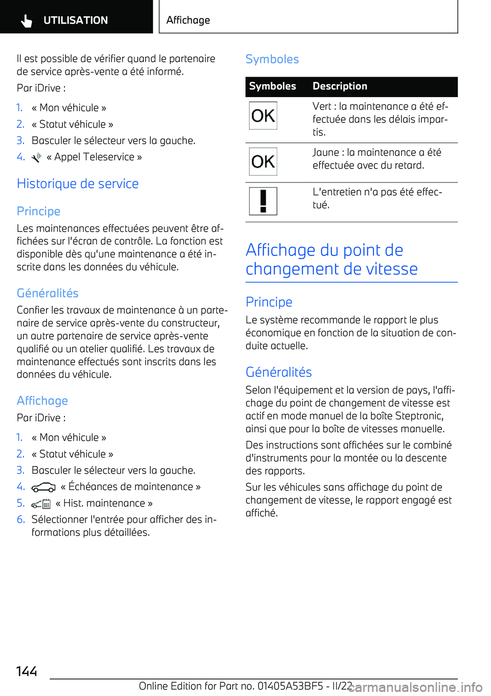 BMW X1 2022 Notices Demploi (in French) Il est possible de v BMW X1 2022 Notices Demploi (in French) Il est possible de v
