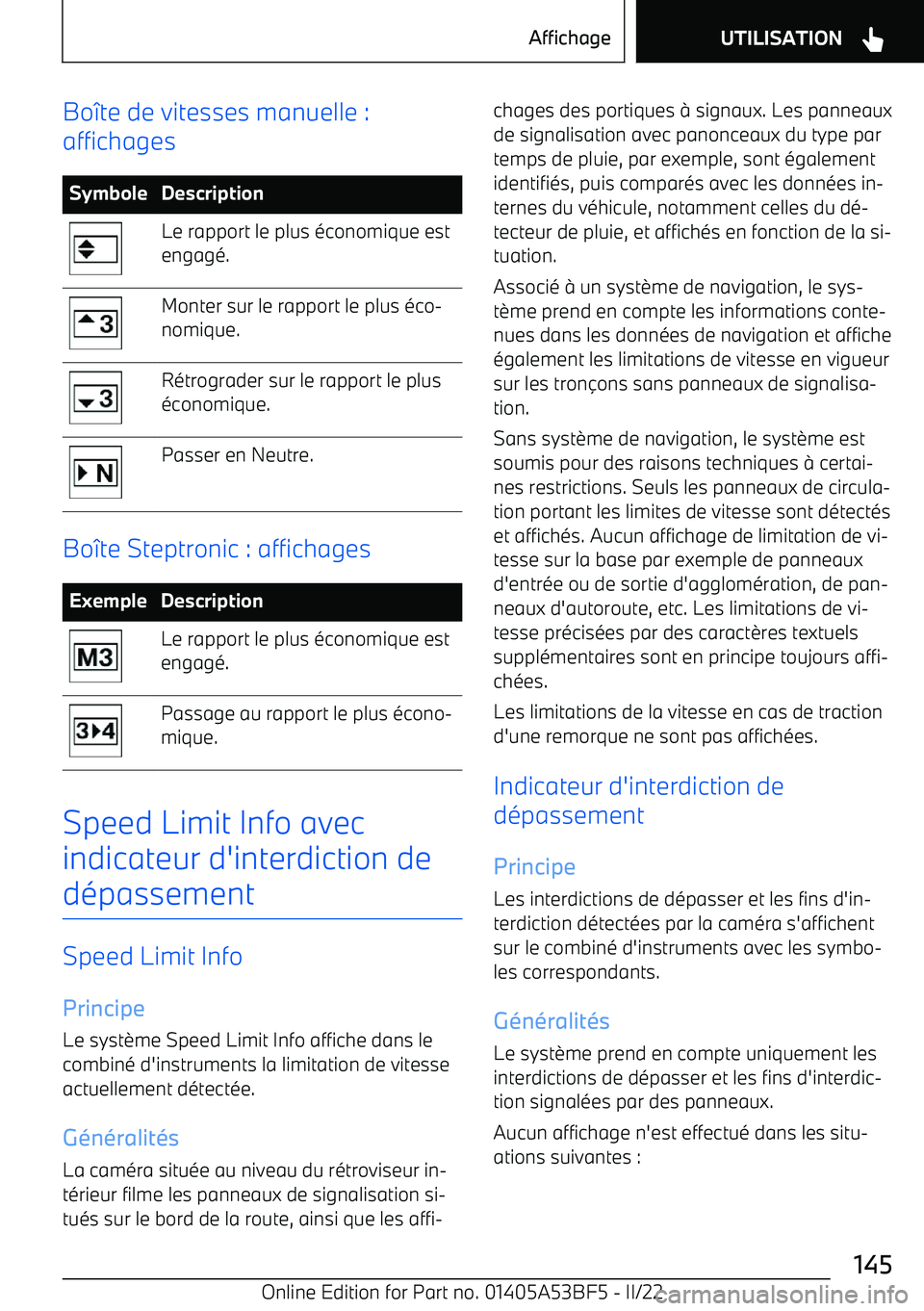 BMW X1 2022 Notices Demploi (in French) Bo BMW X1 2022 Notices Demploi (in French) Bo