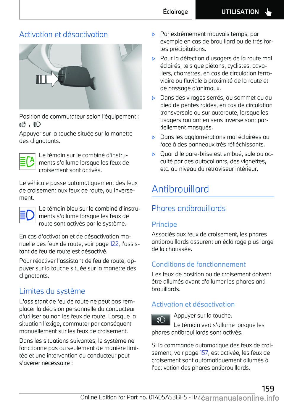 BMW X1 2022  Notices Demploi (in French) Activation et d