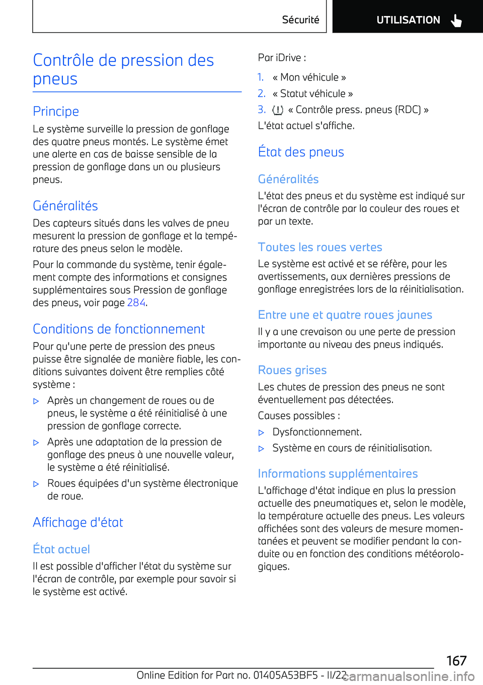 BMW X1 2022 Notices Demploi (in French) Contr BMW X1 2022 Notices Demploi (in French) Contr