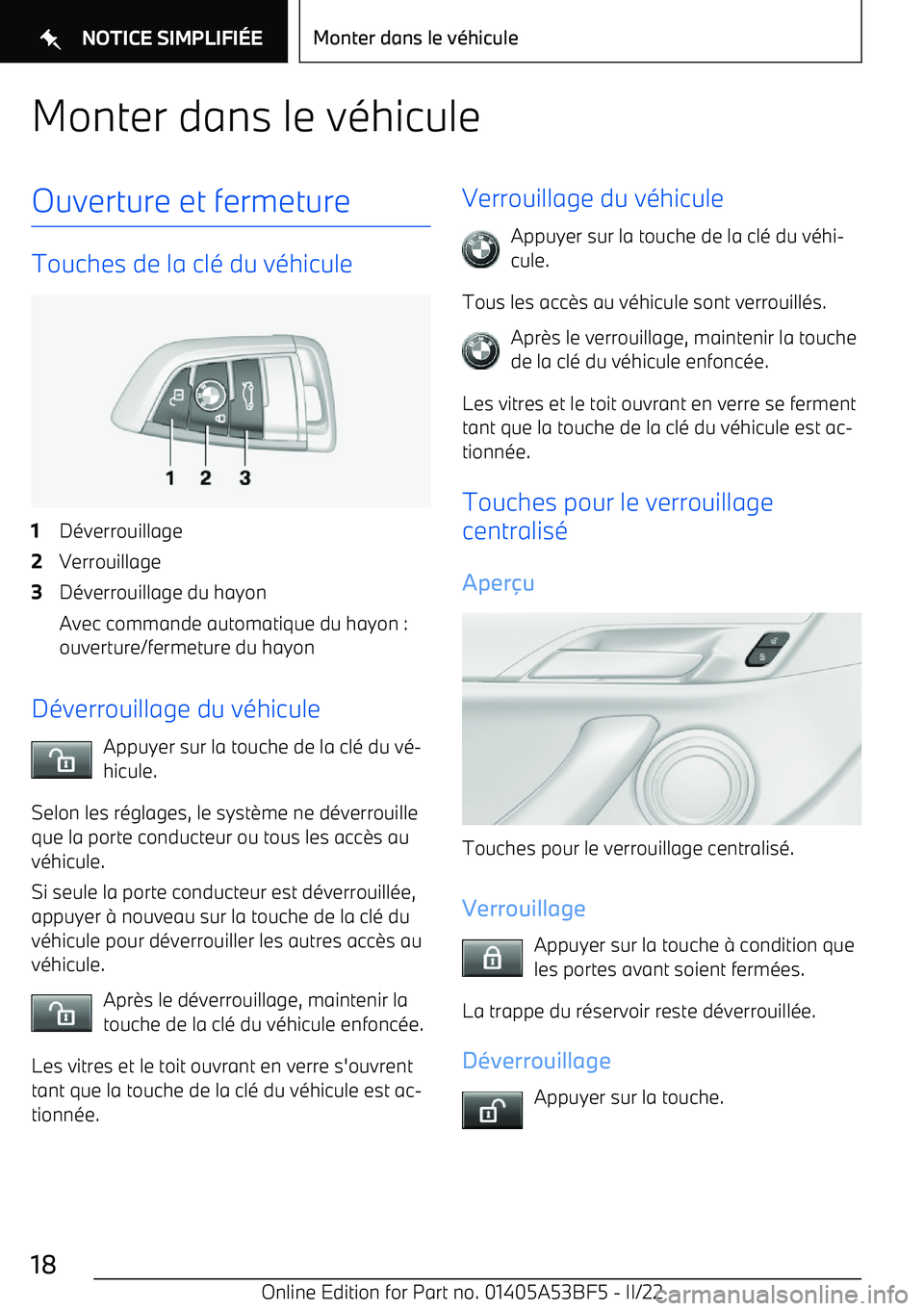 BMW X1 2022 Notices Demploi (in French) Monter dans le v BMW X1 2022 Notices Demploi (in French) Monter dans le v