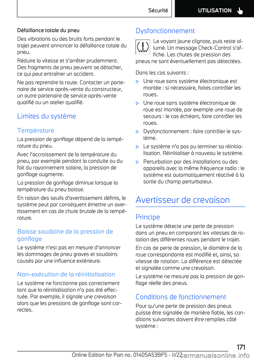 BMW X1 2022 Notices Demploi (in French) D BMW X1 2022 Notices Demploi (in French) D