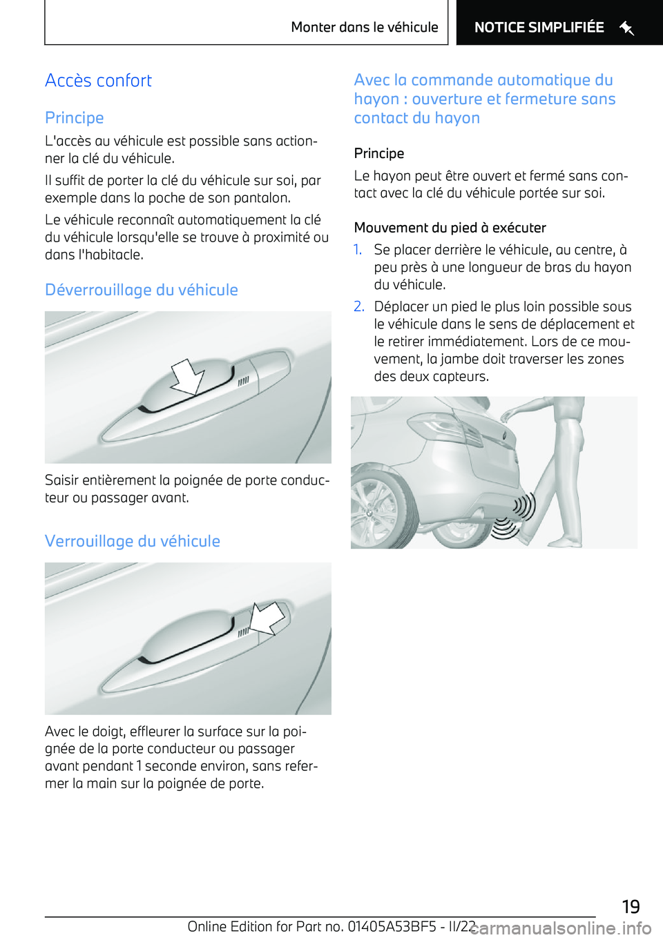 BMW X1 2022 Notices Demploi (in French) Acc BMW X1 2022 Notices Demploi (in French) Acc