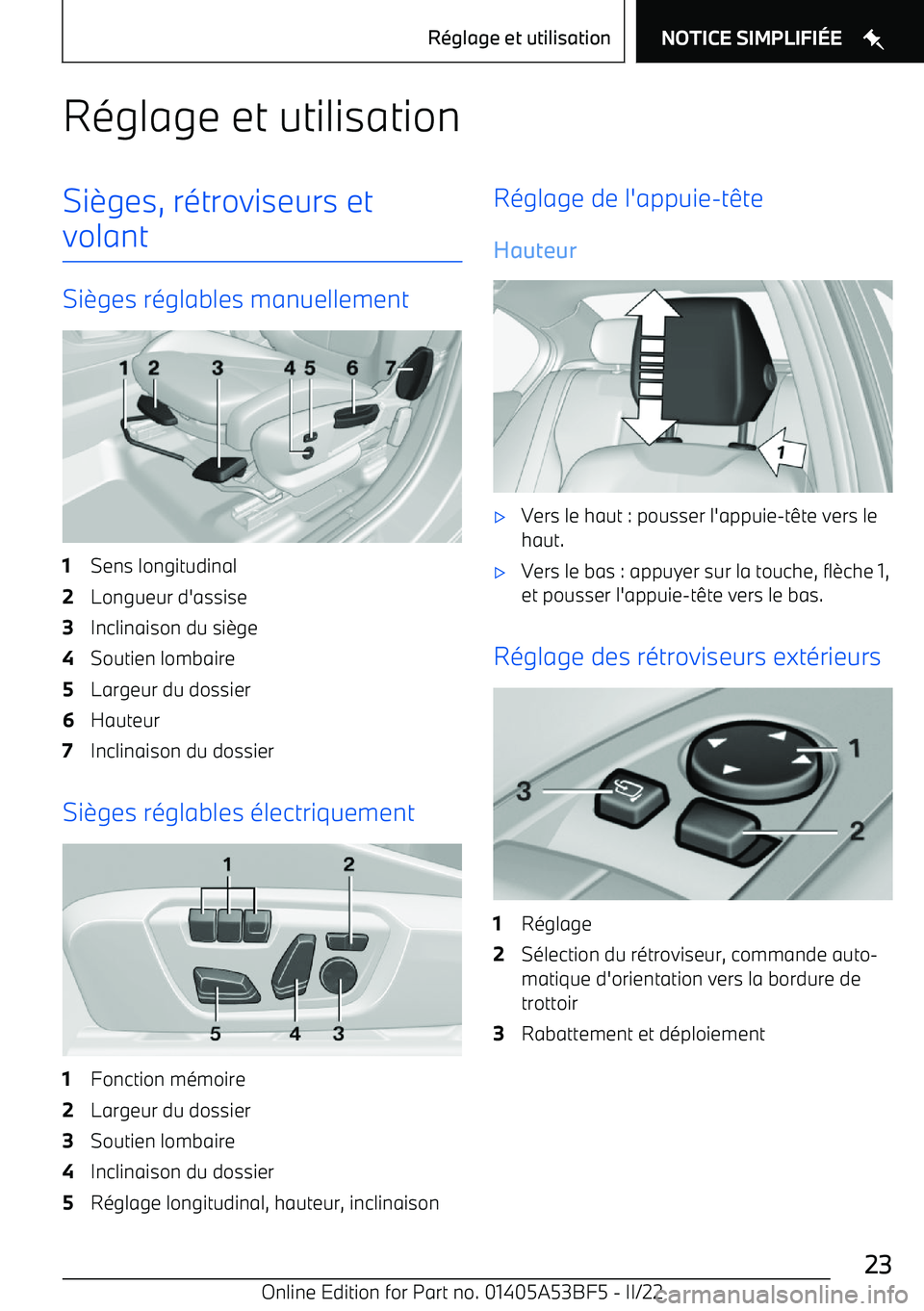 BMW X1 2022 Notices Demploi (in French) R BMW X1 2022 Notices Demploi (in French) R