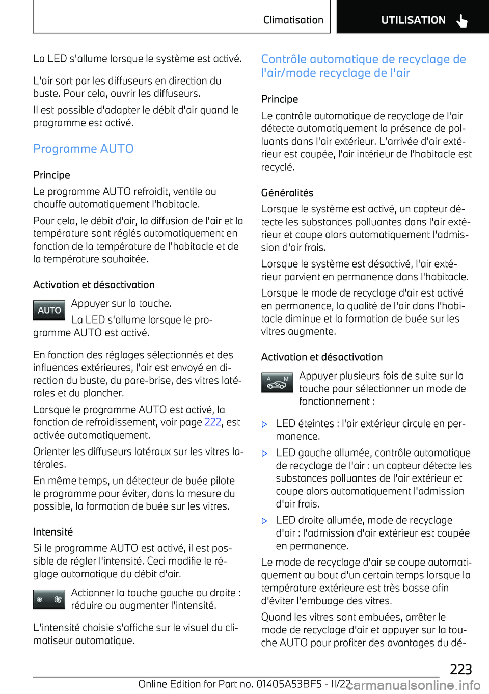 BMW X1 2022 Notices Demploi (in French) La LED s BMW X1 2022 Notices Demploi (in French) La LED s