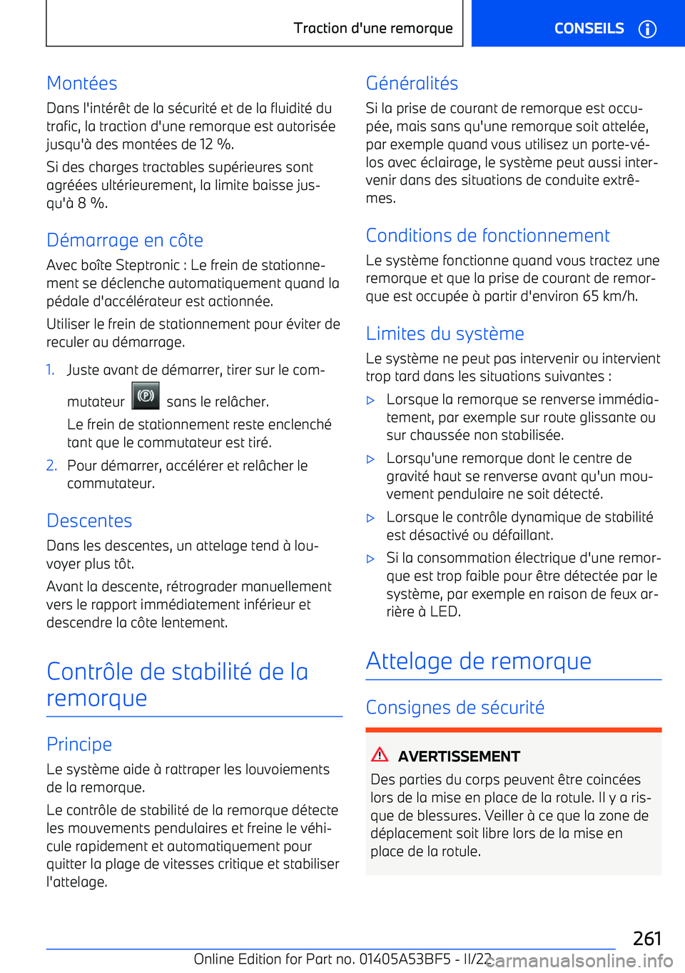 BMW X1 2022 Notices Demploi (in French) Mont BMW X1 2022 Notices Demploi (in French) Mont
