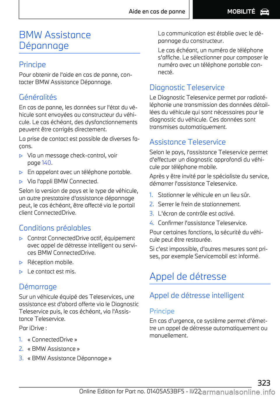 BMW X1 2022 Notices Demploi (in French) BMW Assistance
D BMW X1 2022 Notices Demploi (in French) BMW Assistance
D