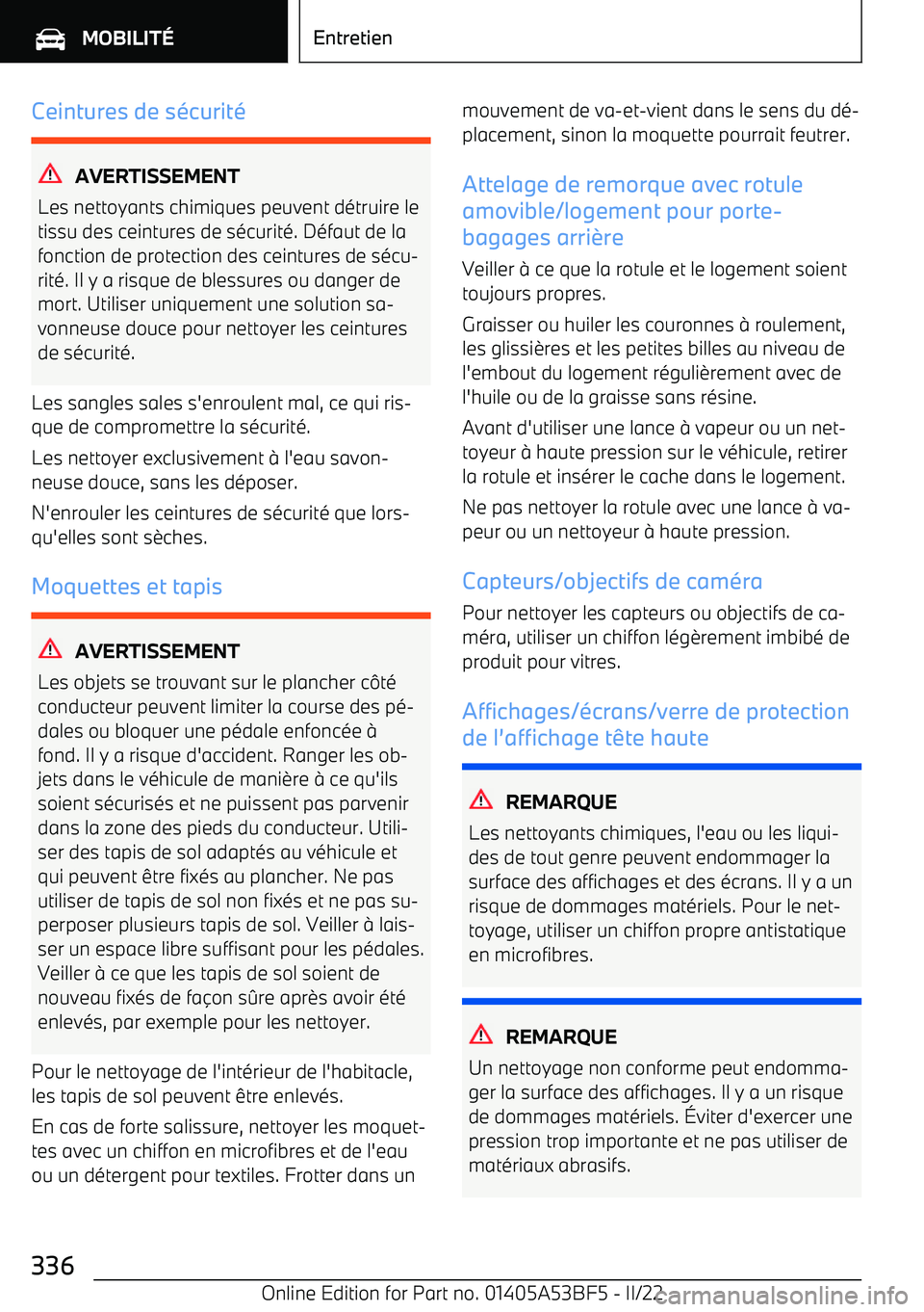 BMW X1 2022 Notices Demploi (in French) Ceintures de s BMW X1 2022 Notices Demploi (in French) Ceintures de s