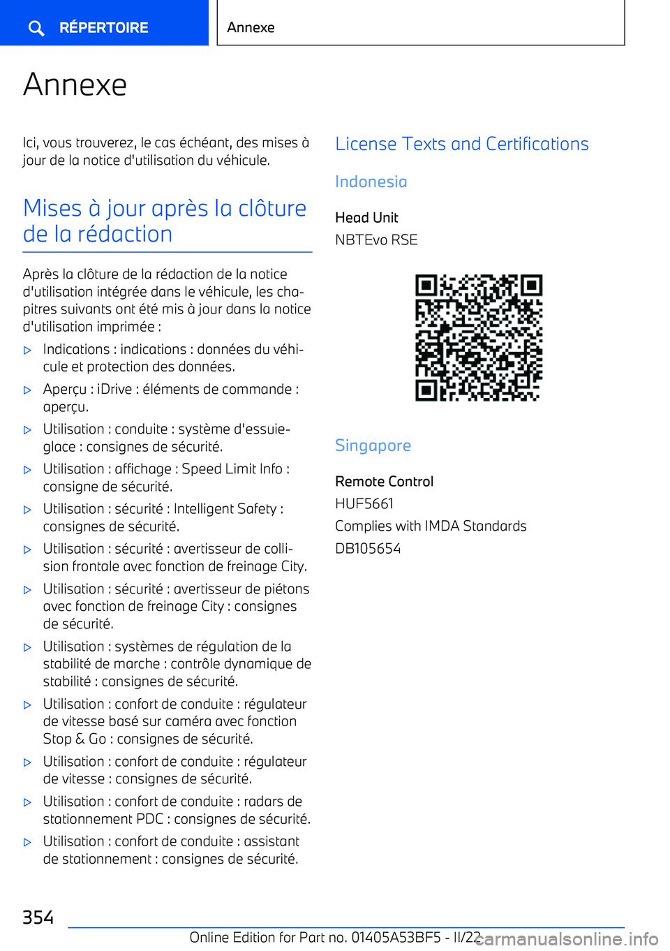 BMW X1 2022 Notices Demploi (in French) AnnexeIci, vous trouverez, le cas BMW X1 2022 Notices Demploi (in French) AnnexeIci, vous trouverez, le cas