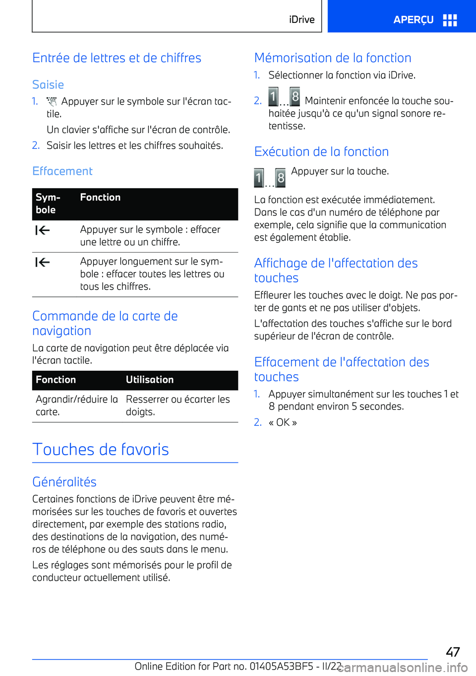 BMW X1 2022 Notices Demploi (in French) Entr BMW X1 2022 Notices Demploi (in French) Entr