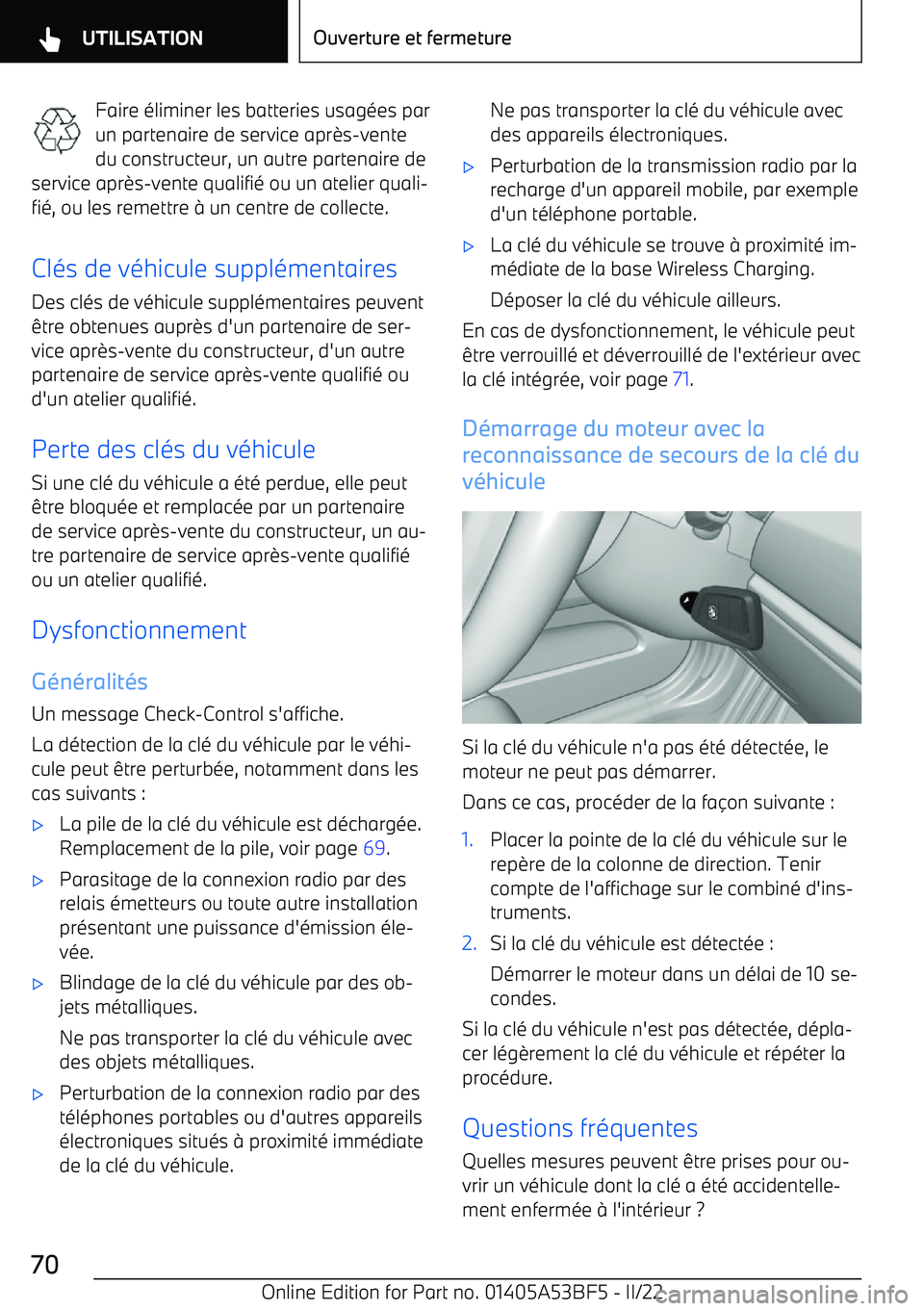 BMW X1 2022 Notices Demploi (in French) Faire BMW X1 2022 Notices Demploi (in French) Faire